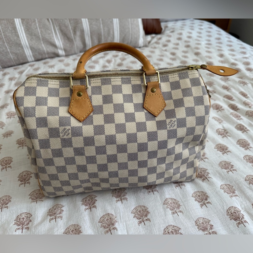 Louis Vuitton Speedy Azur 30 Vintage Vechetta leather accents